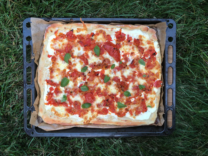 Bruschetta Pizza vegetarisch Thermomix