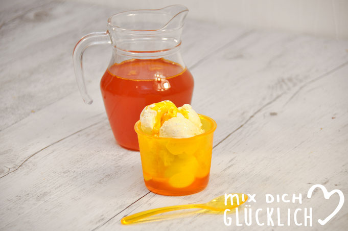 Solero Eis selbst gemacht mit Solero Sirup aus Maracujasaft