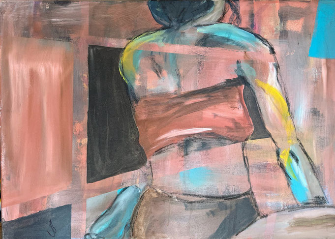 IN GEDANKEN, Acryl auf Leinwand,  50 cm * 70 cm