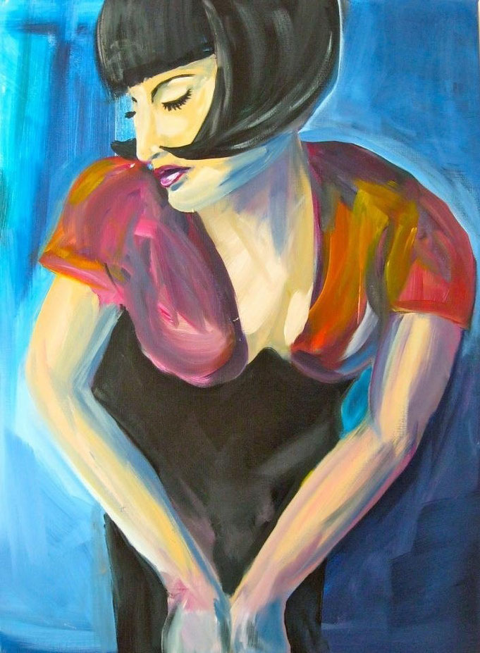 DEKOLLETÉ , Acryl auf Leinwand,  50 cm * 70 cm