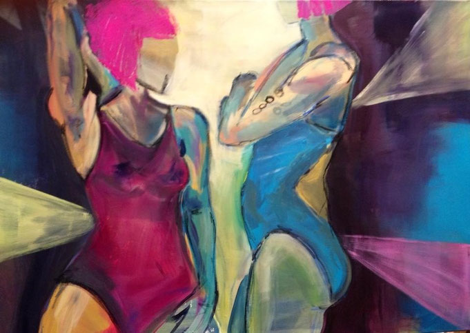 BACKSTAGE, Acryl auf Leinwand, 80 cm * 100 cm