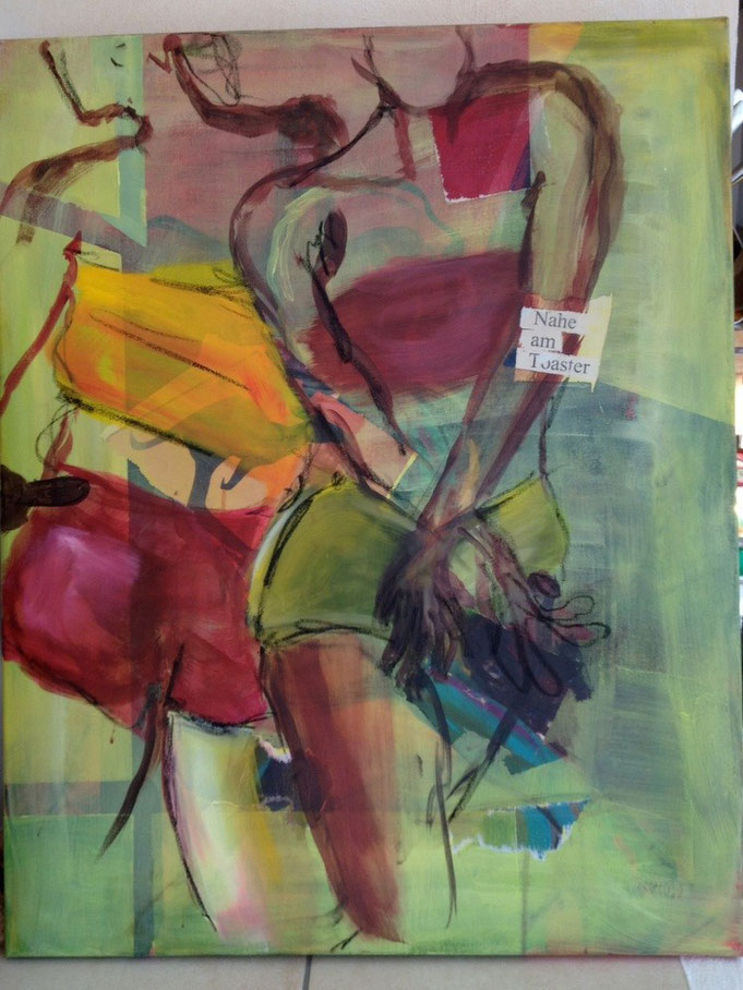 NAHE AN TOASTER, Acryl auf Leinwand,  65 cm * 81 cm