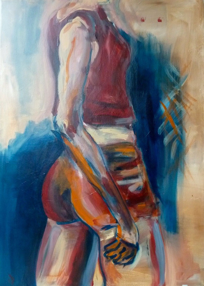 KNACKA..., Acryl auf Leinwand,  50 cm * 70 cm