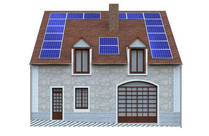 Avant-projet de réhabilitation 3D d’une maison de village avec panneaux solaires, prestation pour maître-d’œuvre situé dans l’Aube, Champagne-Ardennes