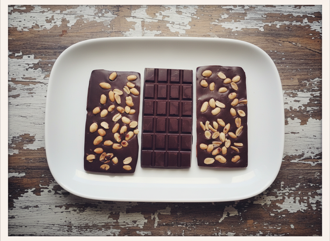 Selbst gemachte Schokolade, vegan, aus dem Thermomix, Schokolade aus Kakaobutter Mandeln oder Cashewkernen oder Erdnüsse selbst gemacht einfach und schnell