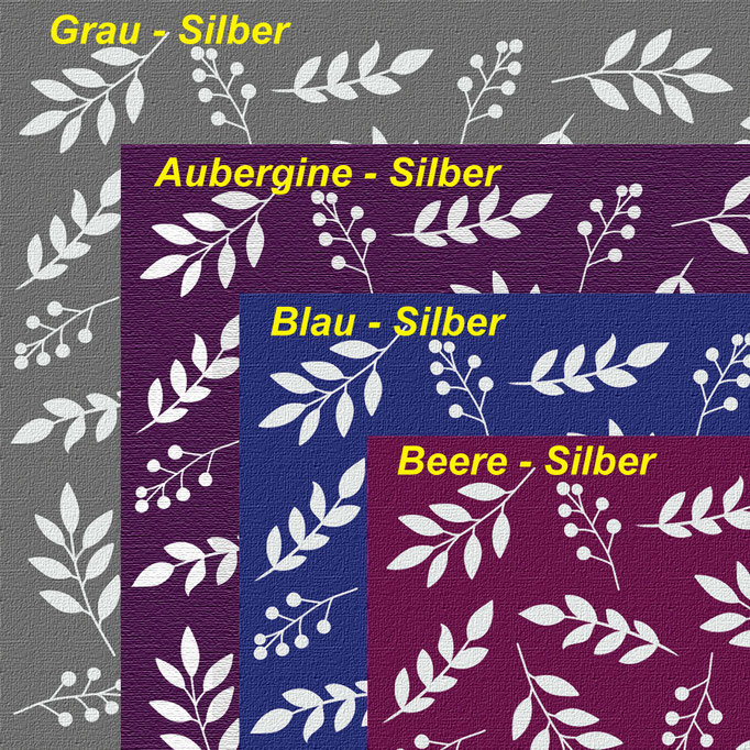 Metallic-Effekt-Bordüren:  Silber - edler Glanzeffekt durch feine Textil-Struktur, Vinyl-Vliestapete 315 g/m²