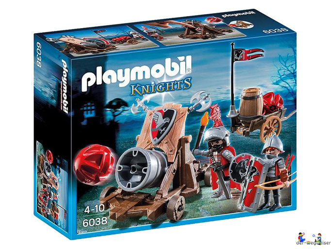 Bei der Bestellung im Onlineshop der-Wegweiser erhalten Sie das Playmobil Paket 6038 "Riesenkanone der Falkenritter".