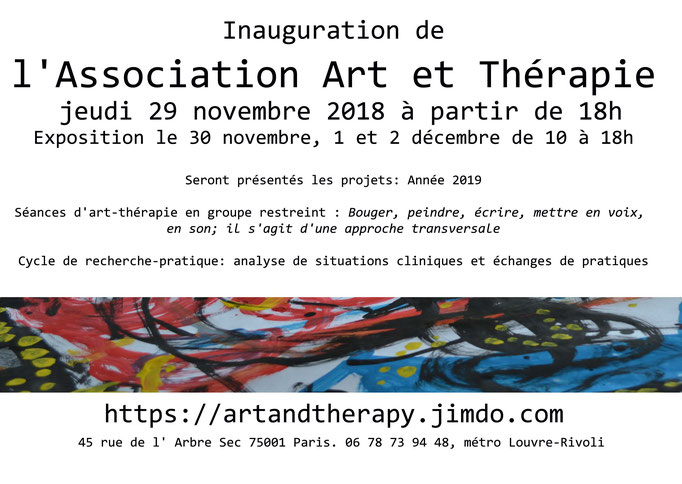 séances d'art-thérapie Paris , danse-thérapie, musico-thérapie, thérapie par la peinture, thérapie par l'écriture, thérapie par le théâtre