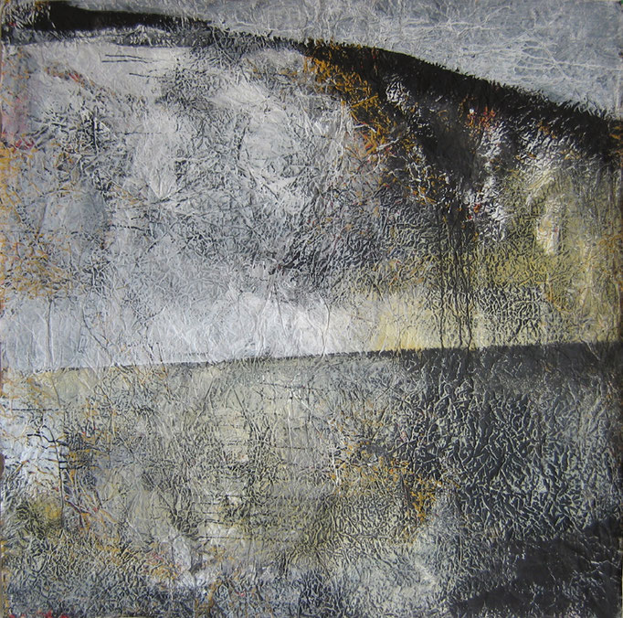 "15-001" - Acrylique sur kraft froissé (libre) - 160 x 160 cm - 2015