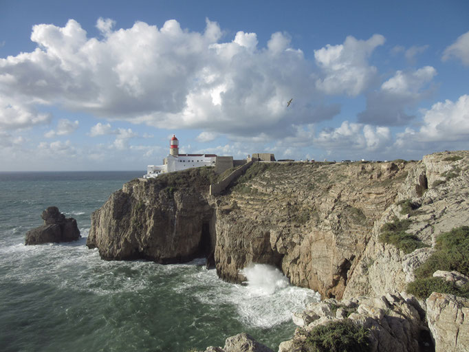 Cabo de Sao Vicente Leuchtturm lighthouse Klippe Atlantik