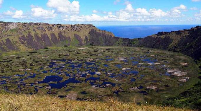 Vulkankrater Rano Kao auf Rapa Nui