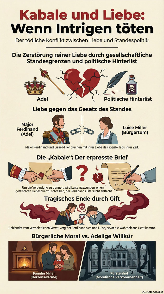 Infografik zu "Kabale und Liebe" von Friedrich Schiller