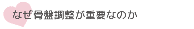 なぜ骨盤調整が重要なのか
