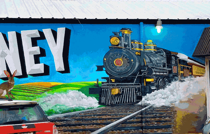 Steam Train Mural