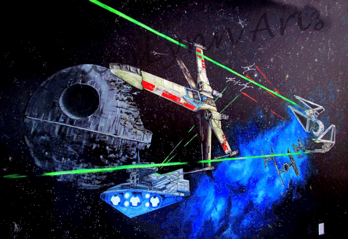 Star Wars Mural DFW Dallas Force Awakens