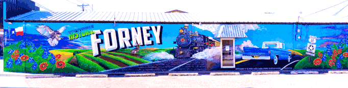 Huge Historic Mural Texas 12' x 90' 