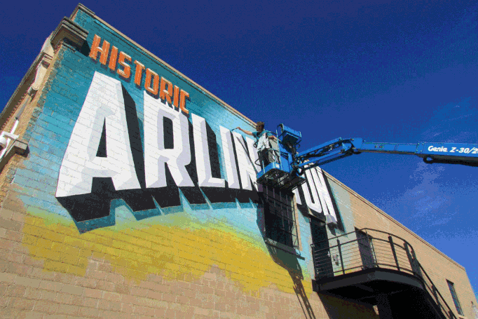 Historic Arlington Texas - Vandergriff Building - Oldest Building in Arlington!