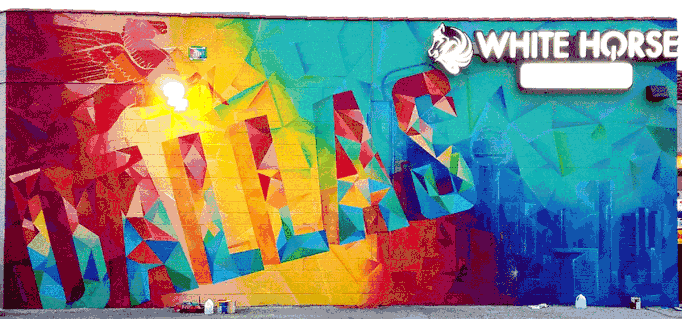 Dallas City Pegasus Mural Texas