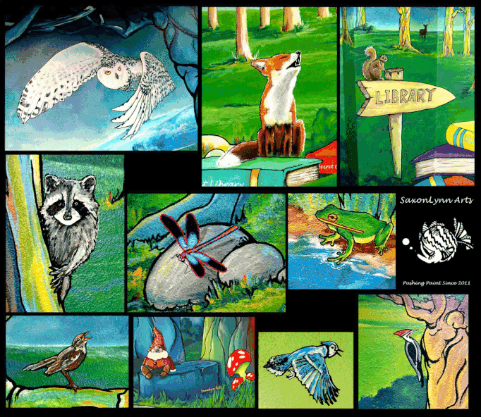 Forest Animals  Burleson Public Library Mural  Texas