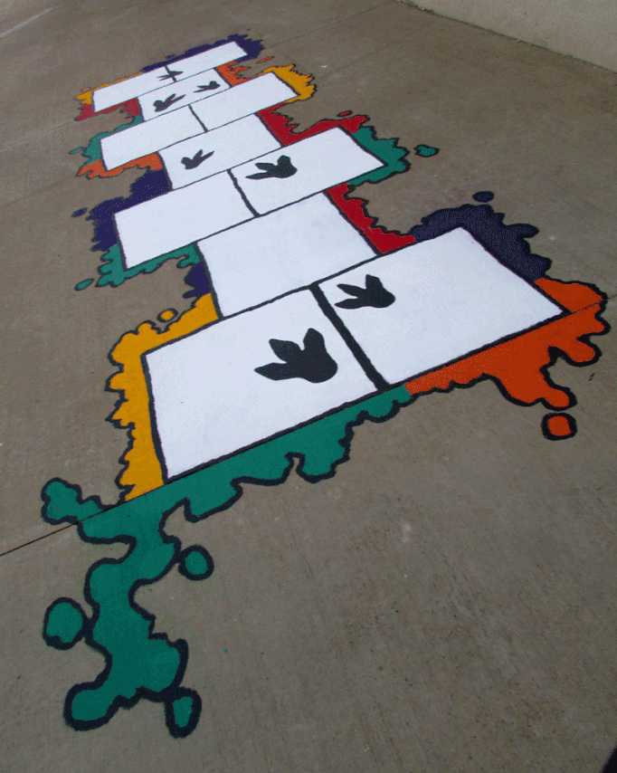 Colored Hopscotch, Carrolton Tx Elementary school