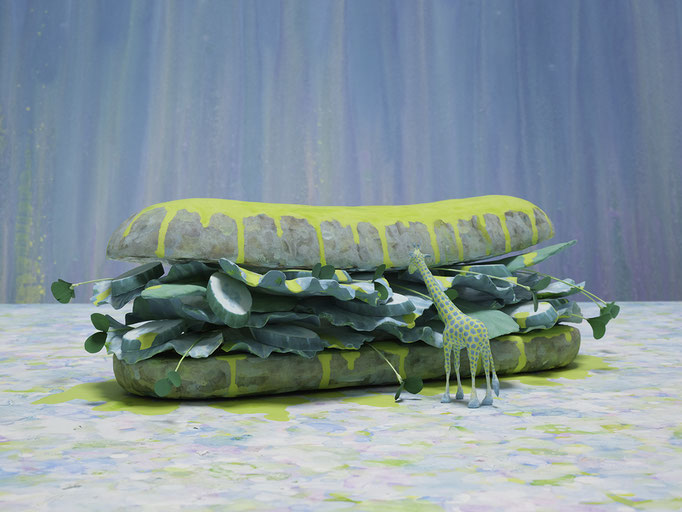 green sandwich