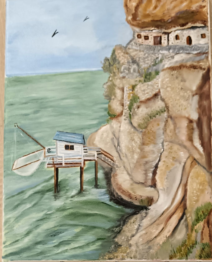 étude à l'huile