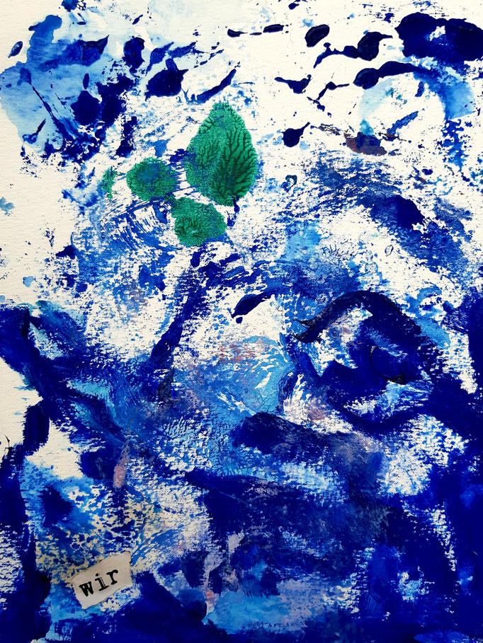 wir - 24 x 19 cm - 2019 - Aquarell/Wasserfarben/Mischtechnik - Malerei auf Papier
