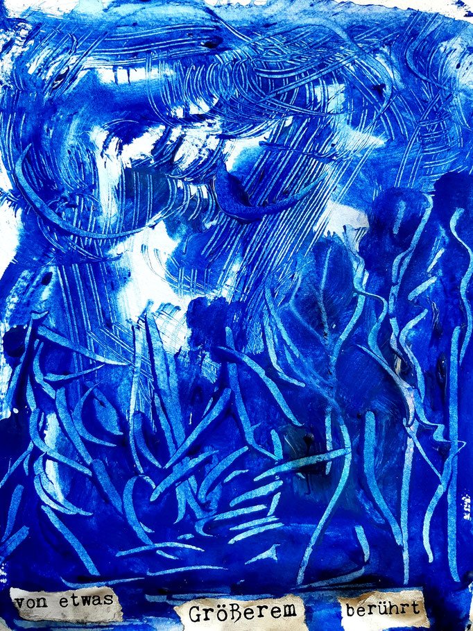 von etwas Größerem berührt- 24 x 19 cm - 2019 - Aquarell/Wasserfarben/Mischtechnik - Malerei auf Papier