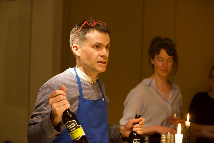 Vorstellung der Weine und Biere eines kulinarischen Events