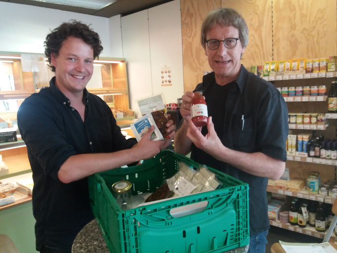 Regionale Produkte direkt gegenüber vom Weinhaus Moser