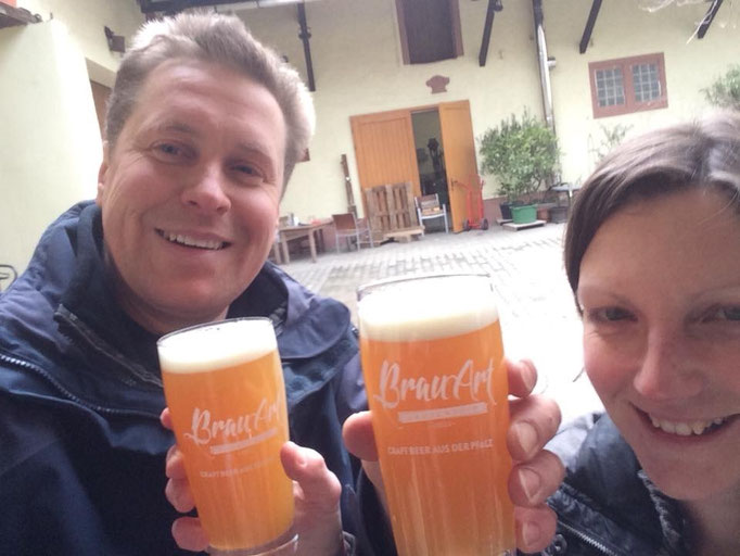 Bierbrauer Mathias Krämer und seine Frau