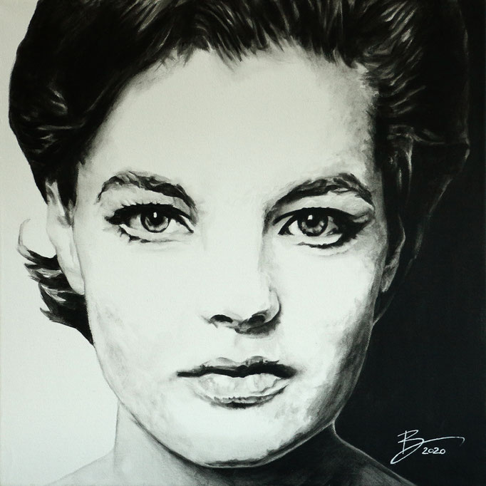 Romy Schneider 2.0 - 50x50cm - Acryl auf Leinwand