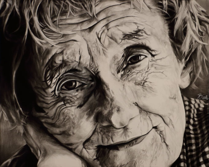 Astrid Lindgren - 80x100cm - Acryl auf Leinwand