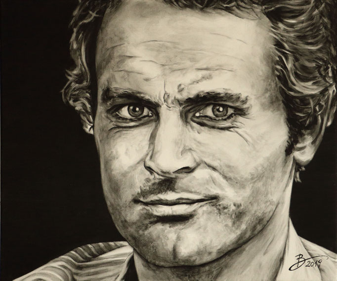 Mario Girotti [aka. Terence Hill] - 50x60cm - Acryl auf Leinwand