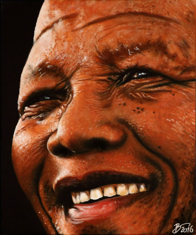 Nelson Mandela - 50x60cm - Acryl auf Leinwand