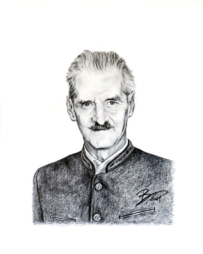 Portrait "Franz Huber" - 24x30cm - Graphitstift auf Papier