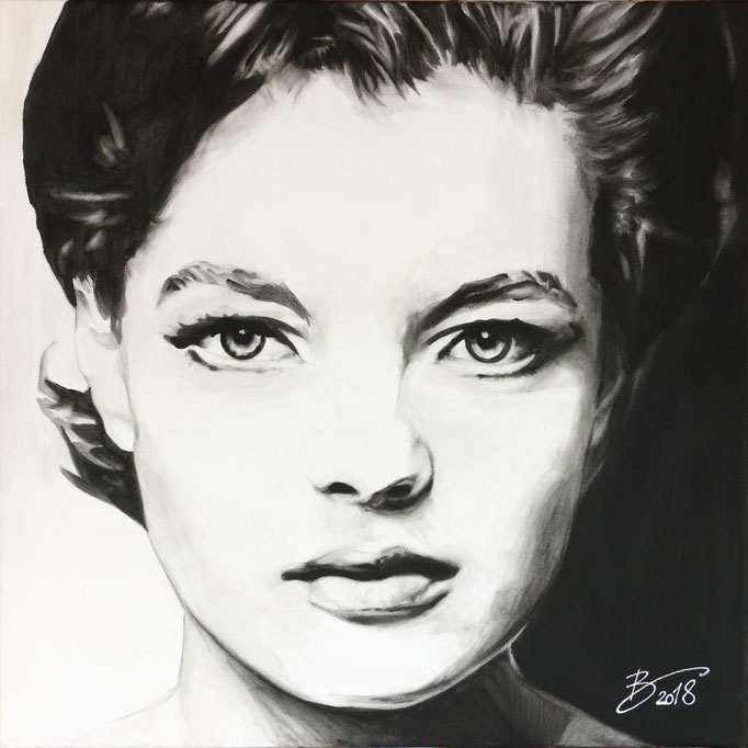 Romy Schneider - 50x50cm - Acryl auf Leinwand