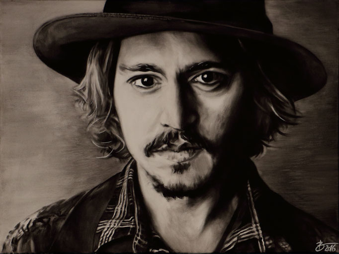 Johnny Depp - 60x80cm - Acryl auf Leinwand
