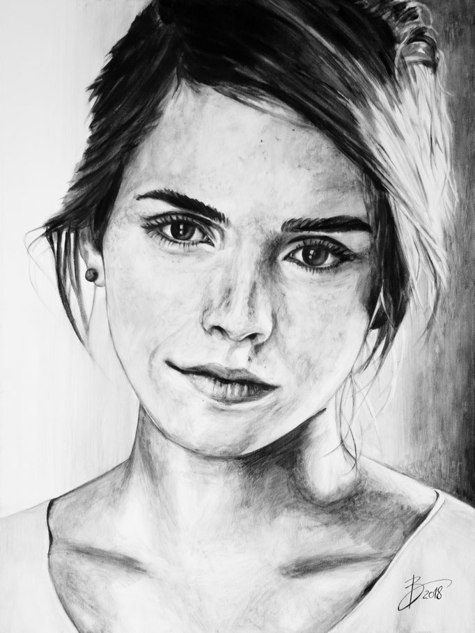 Emma Watson - 60x80cm - Acryl auf Leinwand