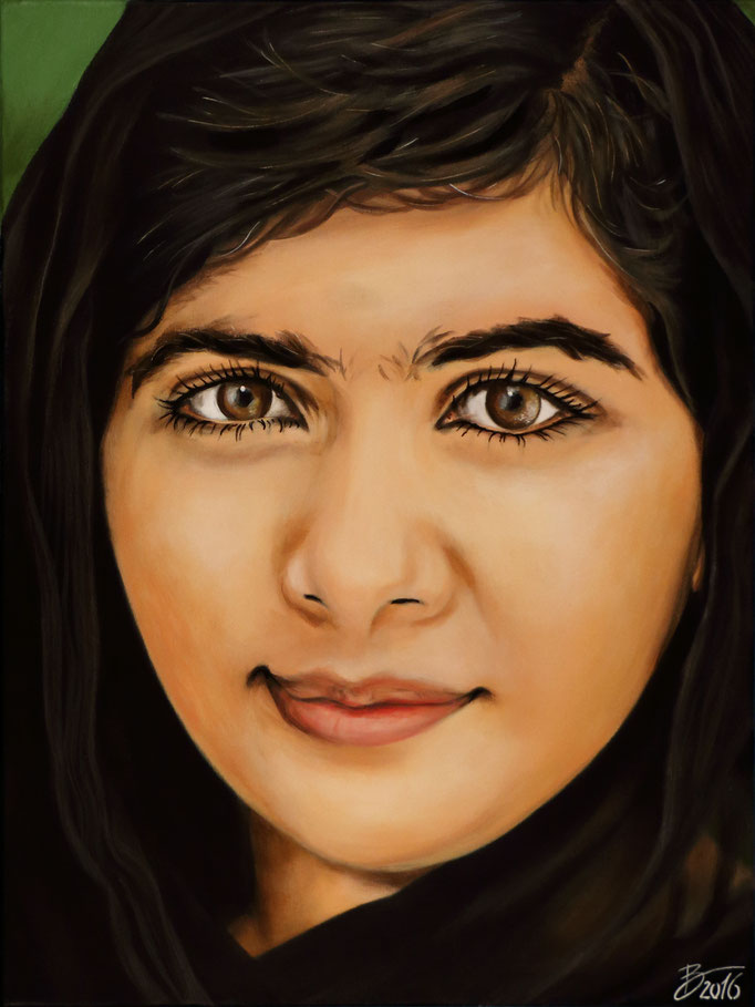 Malala Yousafzai - 60x80cm - Acryl auf Leinwand