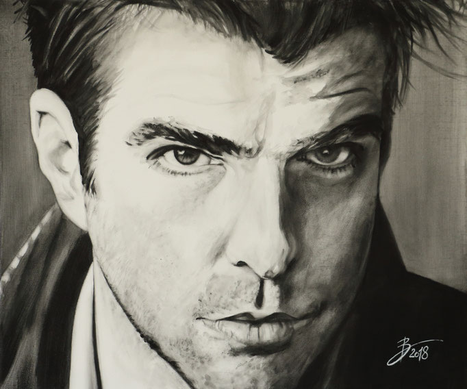Zachary Quinto - 50x60cm - Acryl auf Leinwand