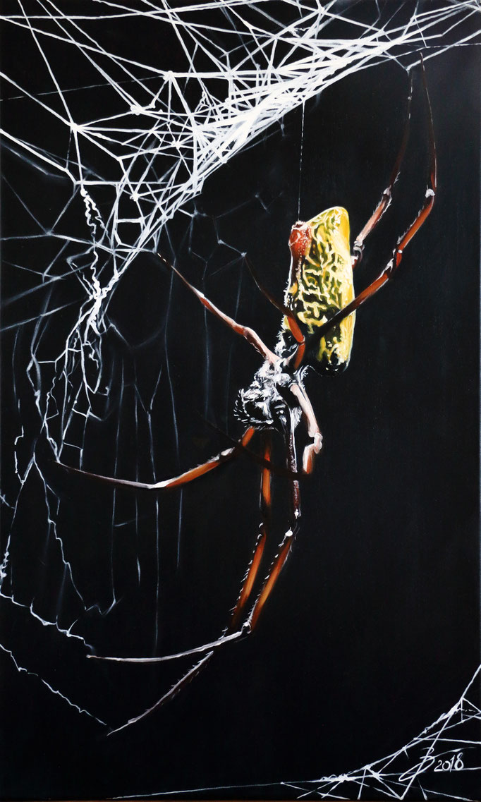 Seidenspinne - 60x100cm - Öl auf Leinwand