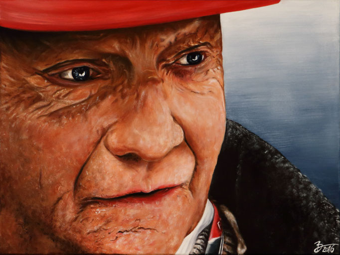 Niki Lauda - 60x80cm - Acryl auf Leinwand