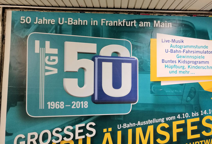 50 Jahre U-Bahn in Frankfurt eingesandt von Claus Rippl / Frankfurt am Main