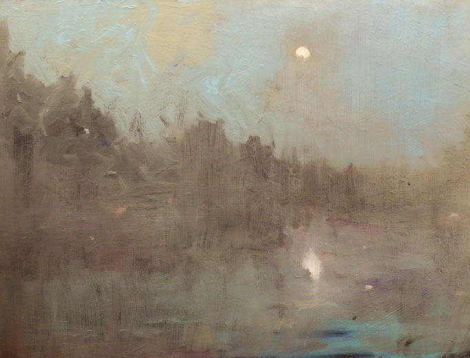 Moon with Mist-48x36-sold