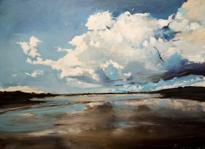 11. DEEP BLUE DAY No.1-40x30-enamenamel paint on canvas-NASHVILLE      