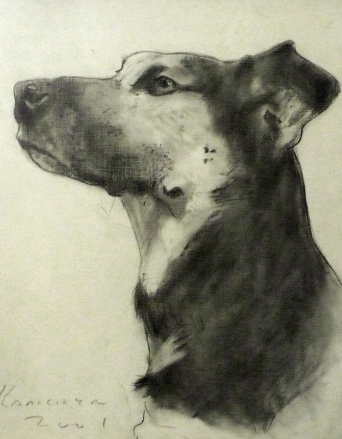 Stonewall-Guard Dog & Friend-8x10-graphite