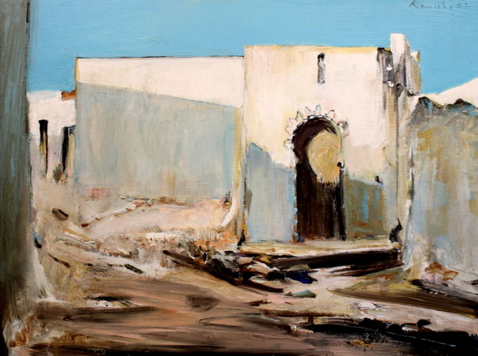 13. WHITE RUINS ON DEEP BLUE DAY-40X30-POPE