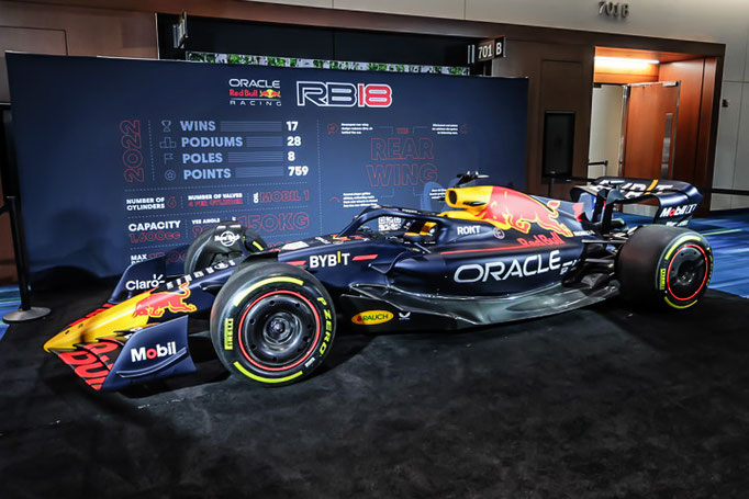 La F1 Red Bull RB18 2022 au salon de l'auto de Toronto 2024