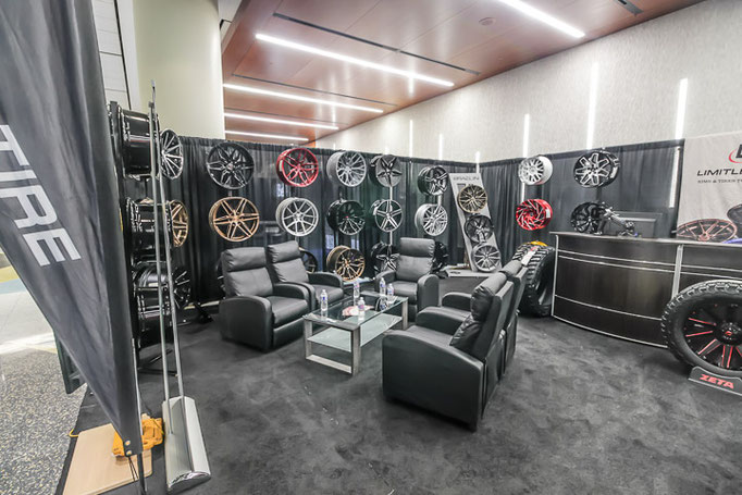 A commercial booth at 2024 Toronto Auto Show